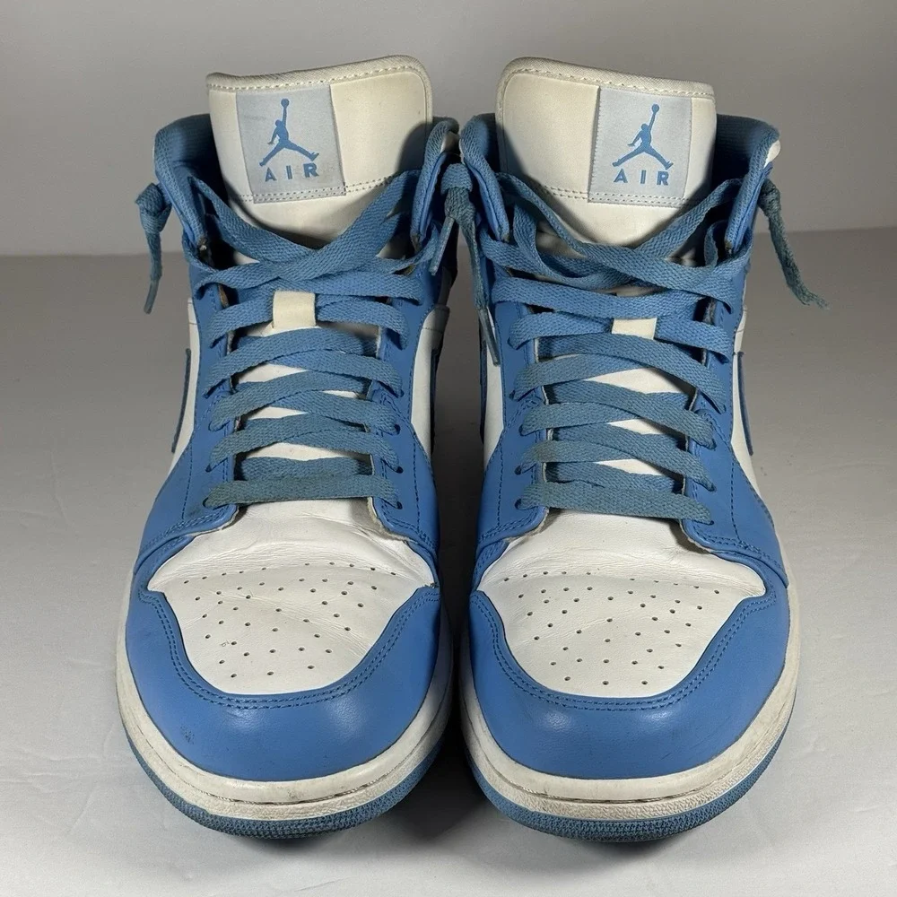Air Jordan 1 Mid‎ University Blue White Mens Sneakers 554724-106 Size 12 2012
